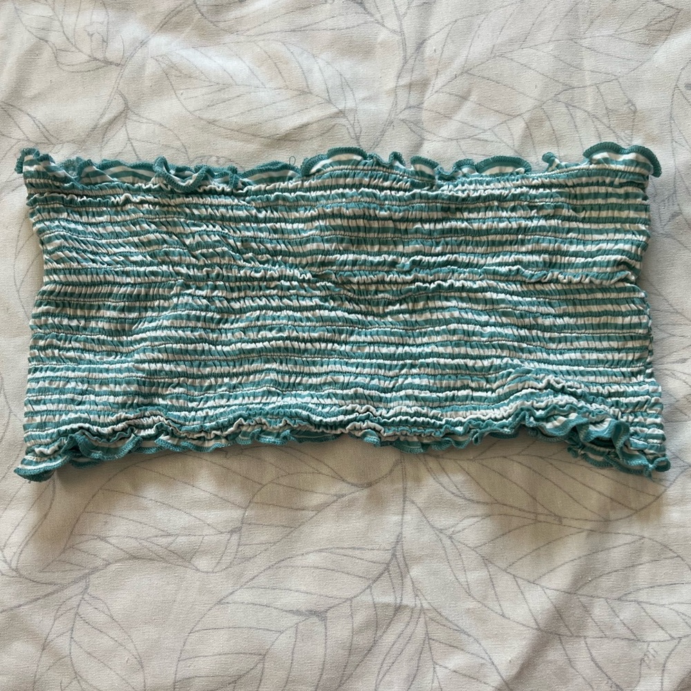 Smocked bandeau top